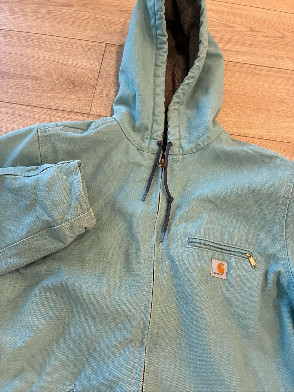Carhartt Women’s Sierra Sherpa Lined Jacket Seaglass Blue Size XL (16-18)
